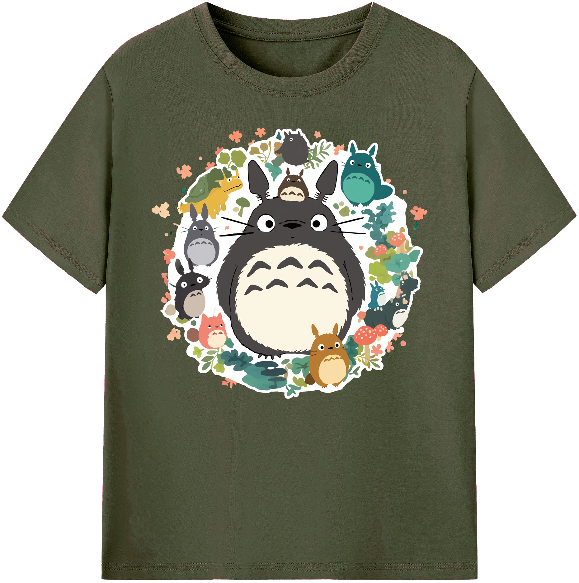 （画像用） となりのトトロ 草壁メイ 草壁サツキ My Neighbor Totoro Satsuki Kusakabe Mei Kusakabe 綿100％ メンズ半袖Tシャツ｜肌触りやわらか＆通気性